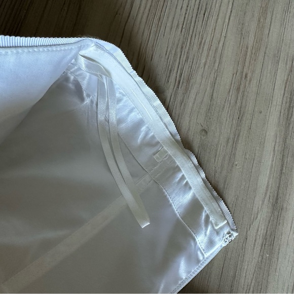 White House Black Market // Embroidered Corset Cream Gold Size 8 - Picture 6 of 12